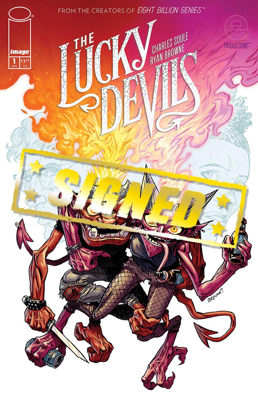 Lucky Devils #1 Cover K Regular Ryan Browne Cover Signed By Charles Soule & Ryan Browne