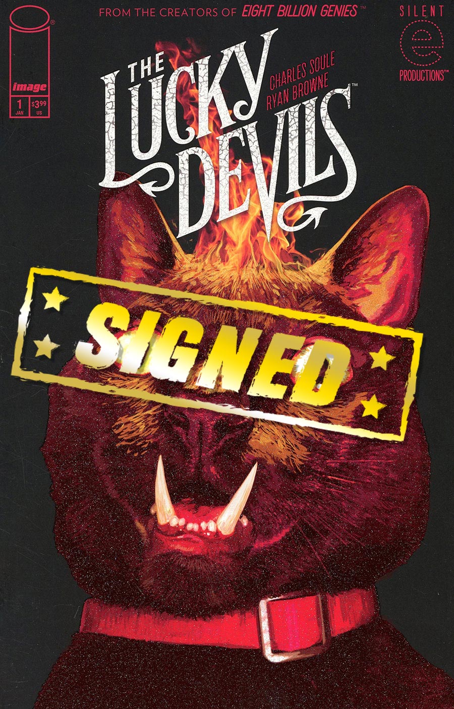 Lucky Devils #1 Cover N Incentive Ryan Browne Glitter Variant Cover Signed By Charles Soule & Ryan Browne