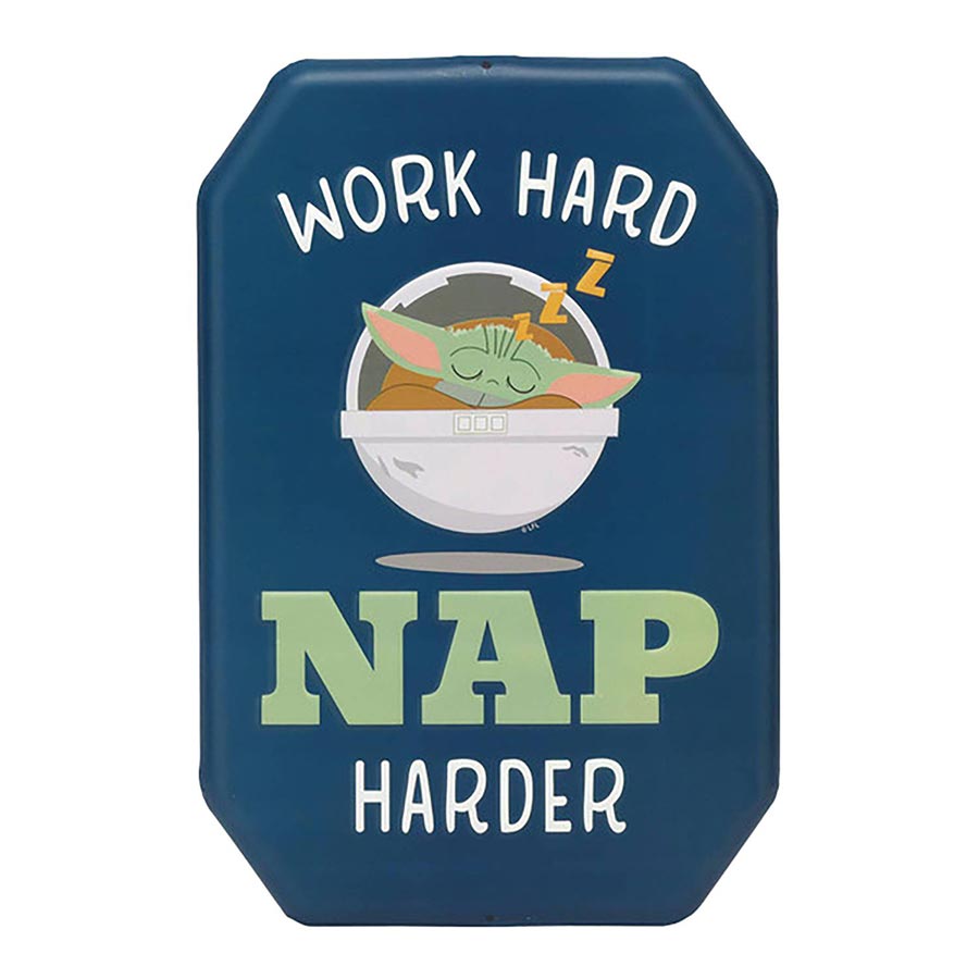 Star Wars Yoda Work Hard Nap Harder Metal Sign