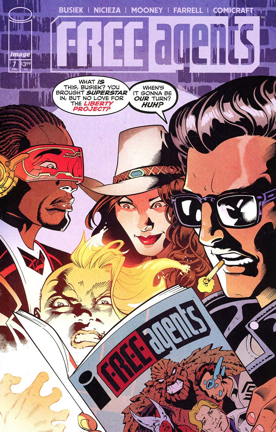 Free Agents #7 Cover C Variant James W Fry III Wade Von Grawbadger & Triona Farrell Cover