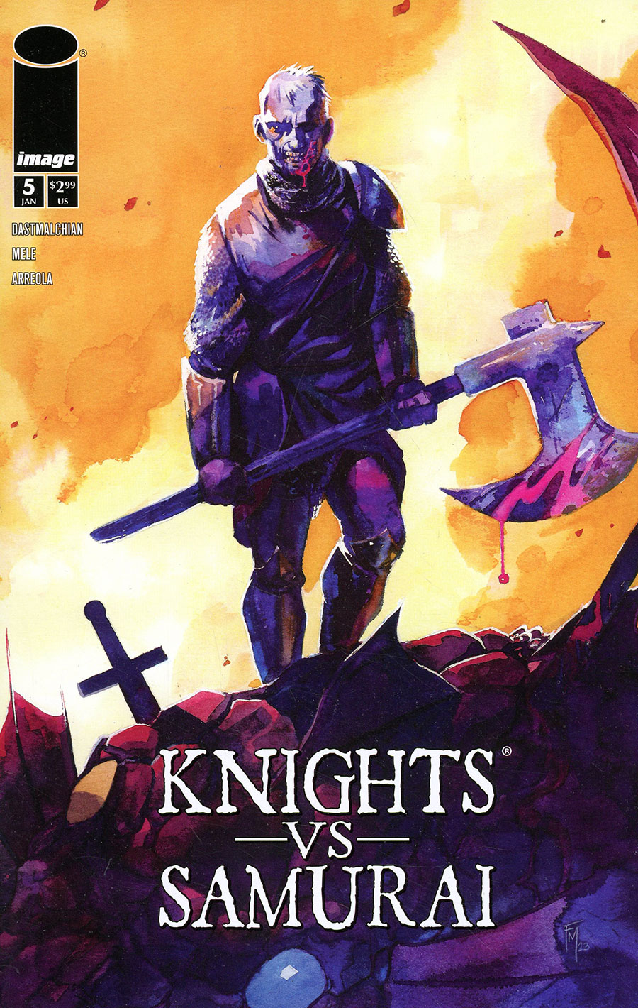 Knights vs Samurai #5 Cover B Variant Fede Mele Cover