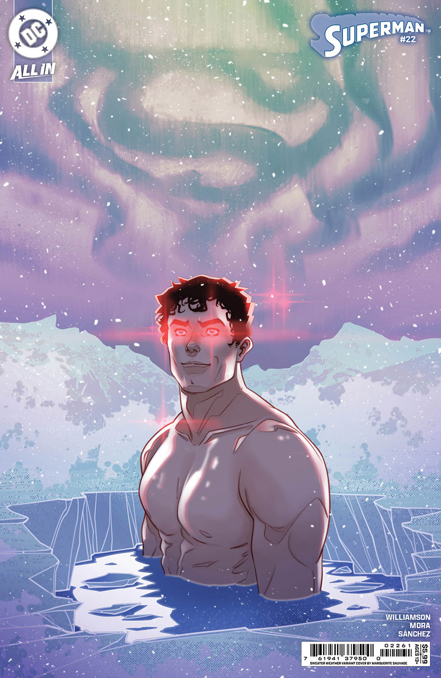 Superman Vol 7 #22 Cover E Variant Marguerite Sauvage Sweater Weather Card Stock Cover (DC All In)