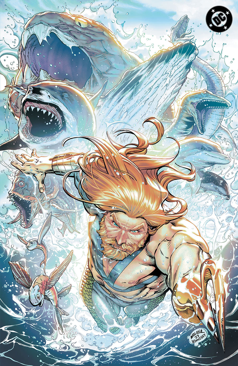 Aquaman Vol 7 #1 Cover D Variant Brad Walker Deep Sea Spot Gloss Foil Cover (DC All In)