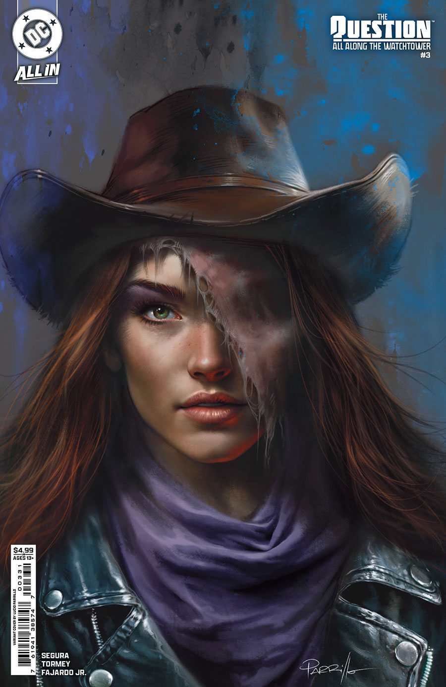 Question All Along The Watchtower #3 Cover C Variant Lucio Parrillo Card Stock Cover (DC All In)