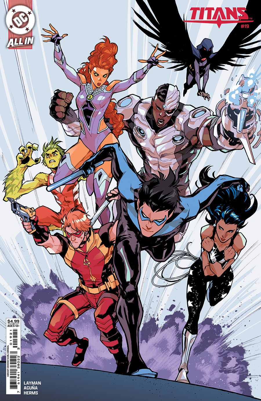 Titans Vol 4 #19 Cover B Variant Karl Kerschl Card Stock Cover (DC All In)