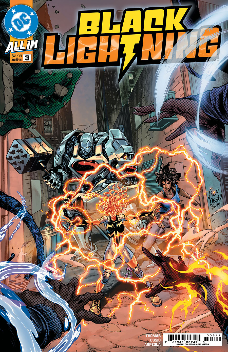 Black Lightning Vol 3 #3 Cover A Regular Fico Ossio Cover (DC All In)