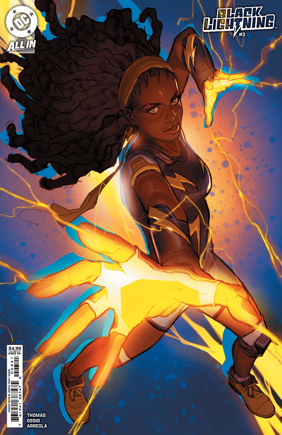 Black Lightning Vol 3 #3 Cover B Variant Joshua Sway Swaby Card Stock Cover (DC All In)