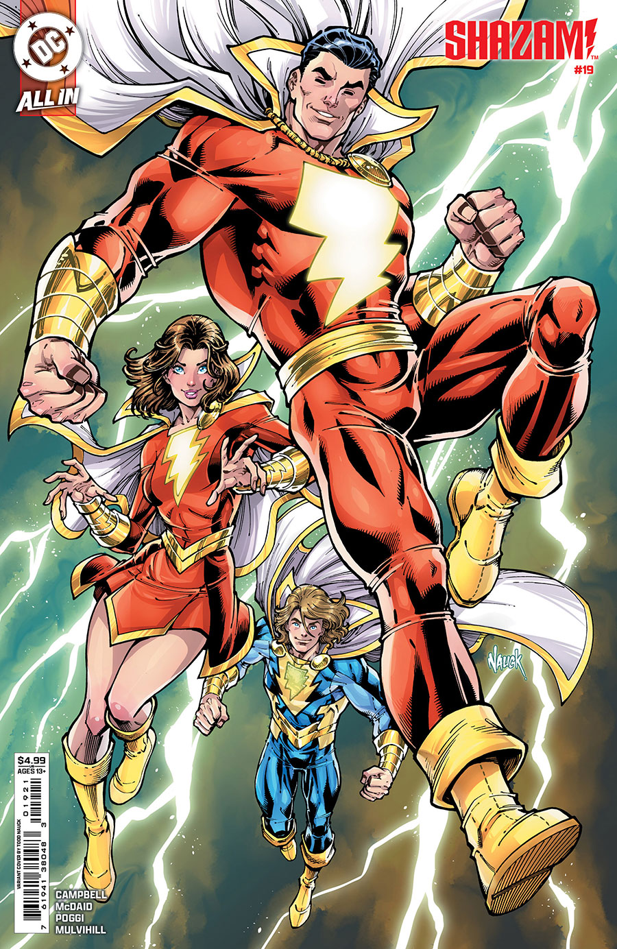 SHAZAM Vol 4 #19 Cover B Variant Todd Nauck Card Stock Cover (DC All In)