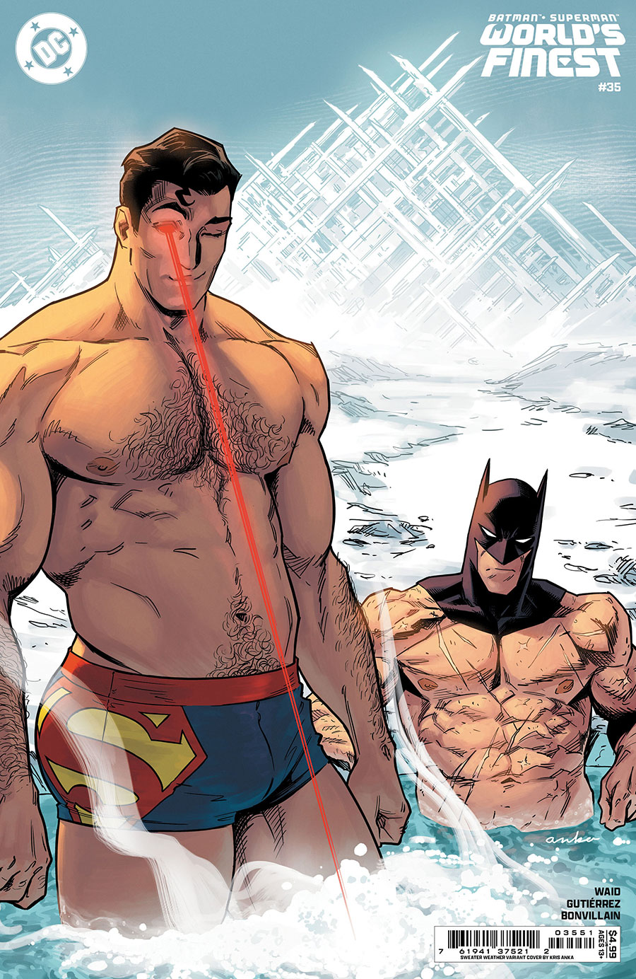 Batman Superman Worlds Finest #35 Cover D Variant Kris Anka Sweater Weather Card Stock Cover