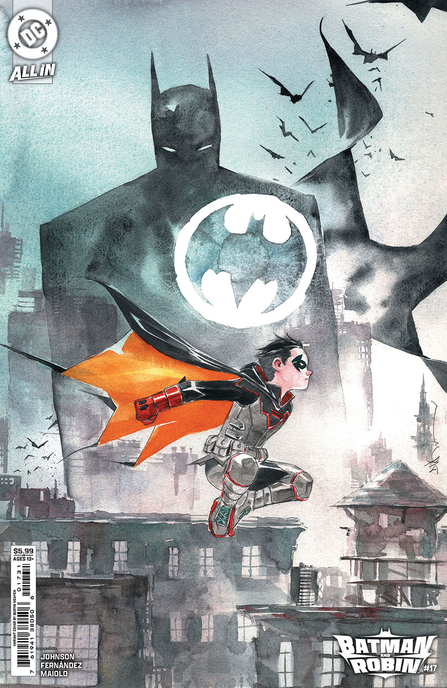 Batman And Robin Vol 3 #17 Cover C Variant Dustin Nguyen Card Stock Cover (DC All In)