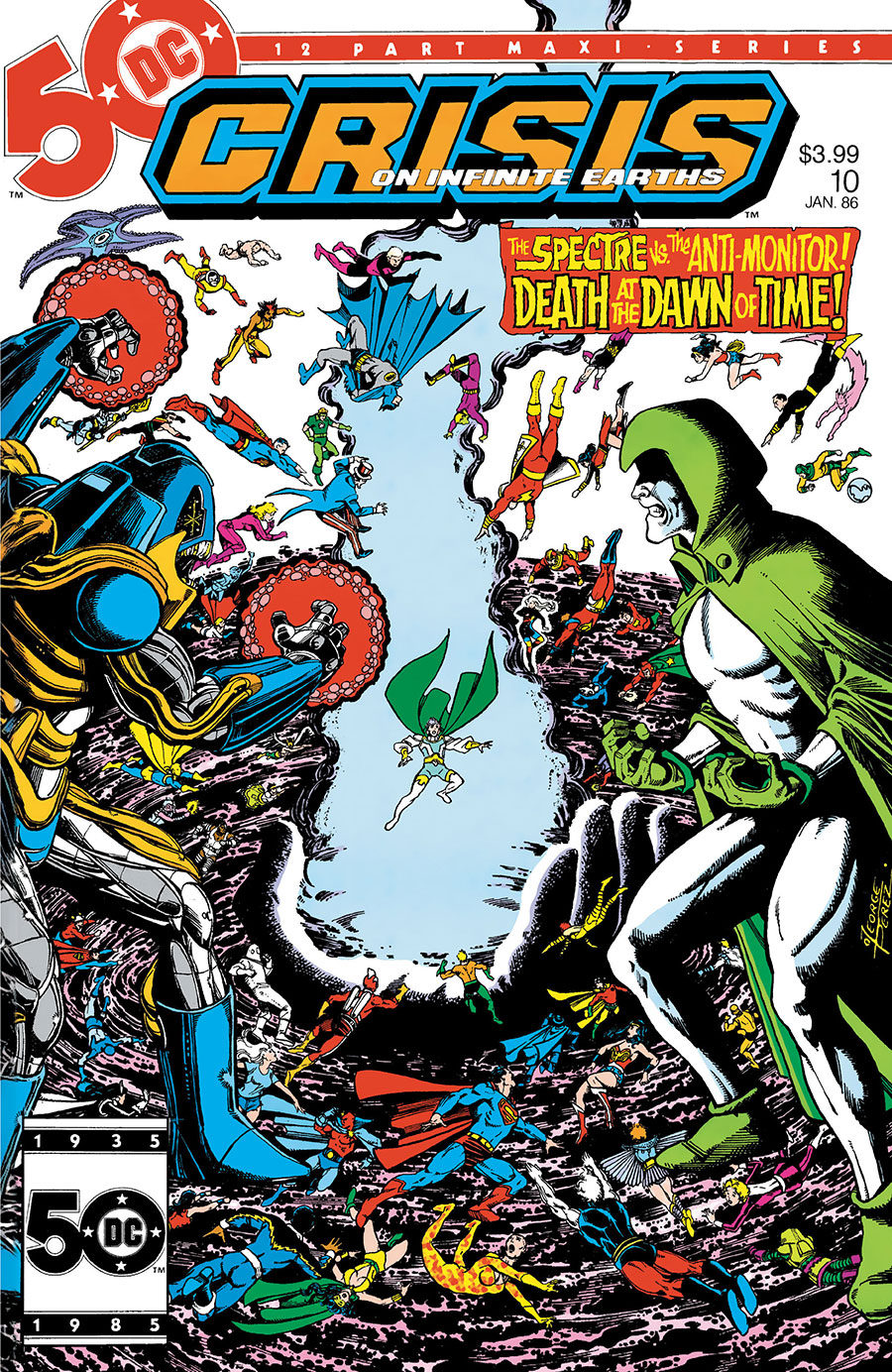 Crisis On Infinite Earths #10 Facsimile Edition Cover A Regular George Perez Cover