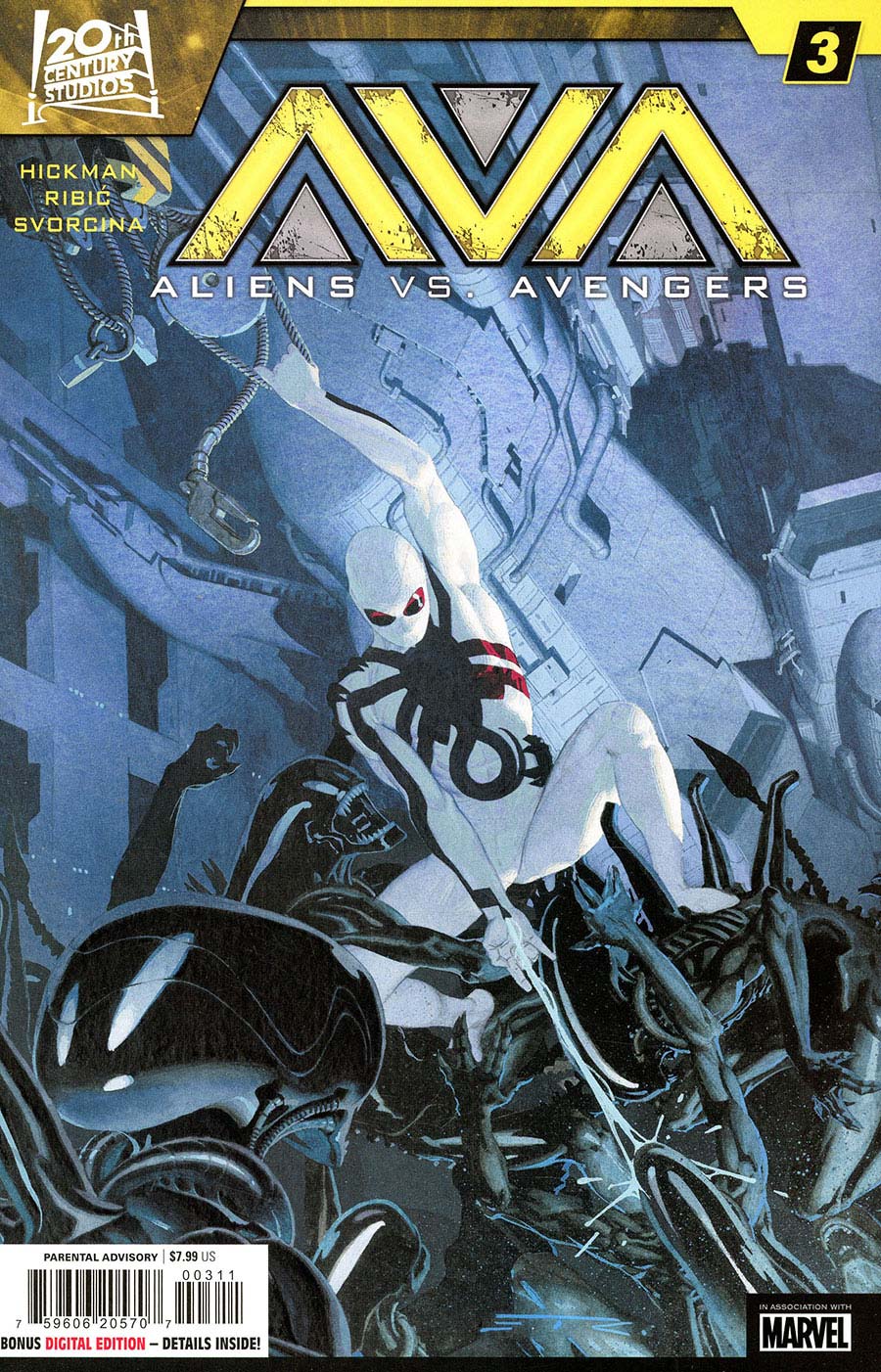 Aliens vs Avengers #3 Cover A Regular Esad Ribic Cover