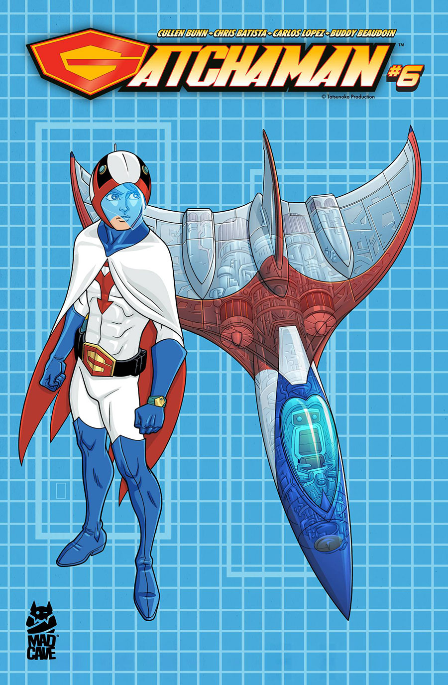 Gatchaman #6 Cover B Variant Chris Batista Blueprint Ken & G-1 Cover