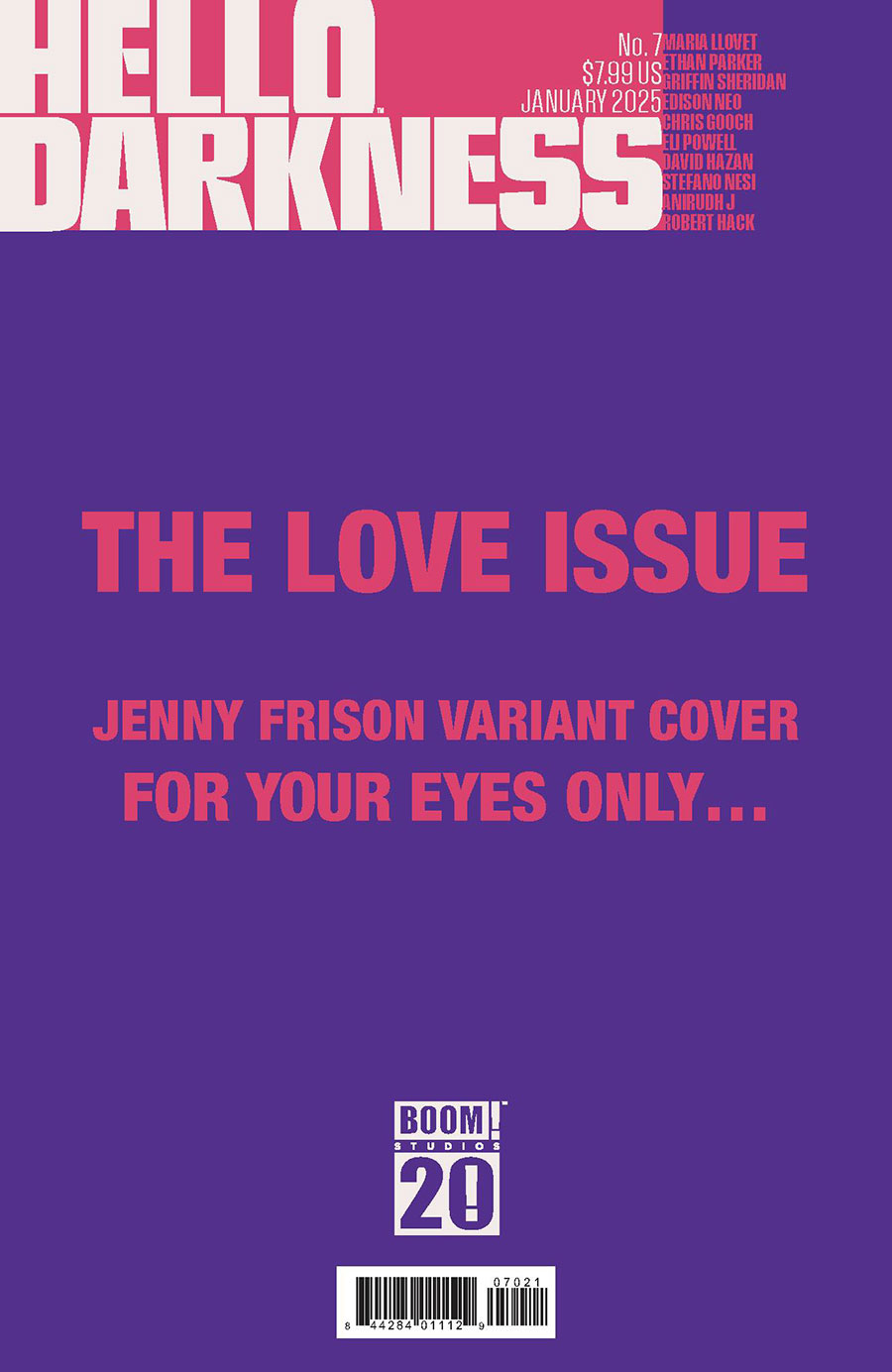Hello Darkness #7 Cover B Variant Jenny Frison Cover (Limit 1 Per Customer)
