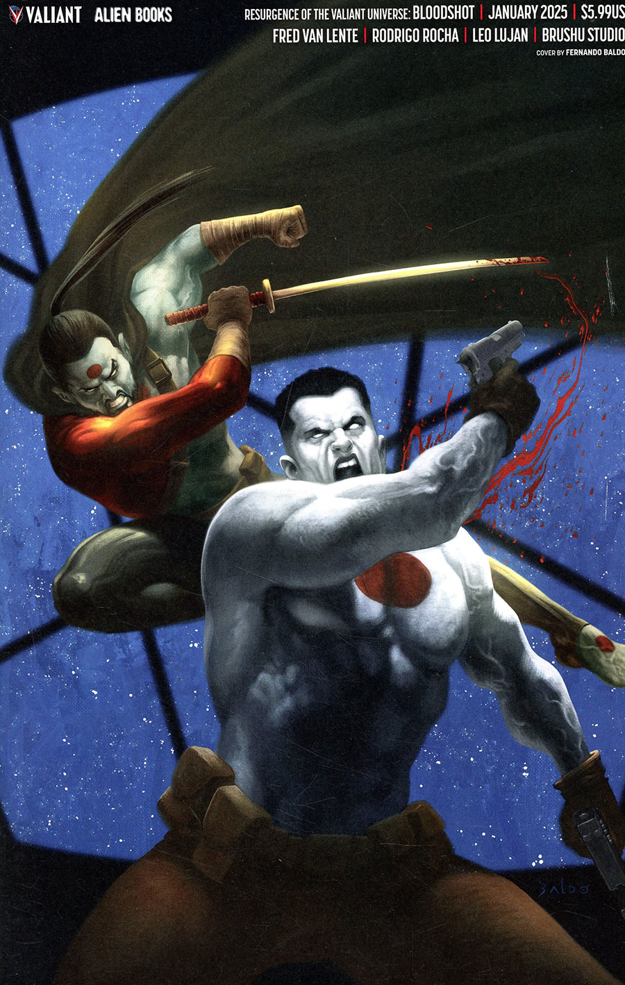 Resurgence Of The Valiant Universe Bloodshot #1 (One Shot) Cover C Variant Fernando Baldo Virgin Cover