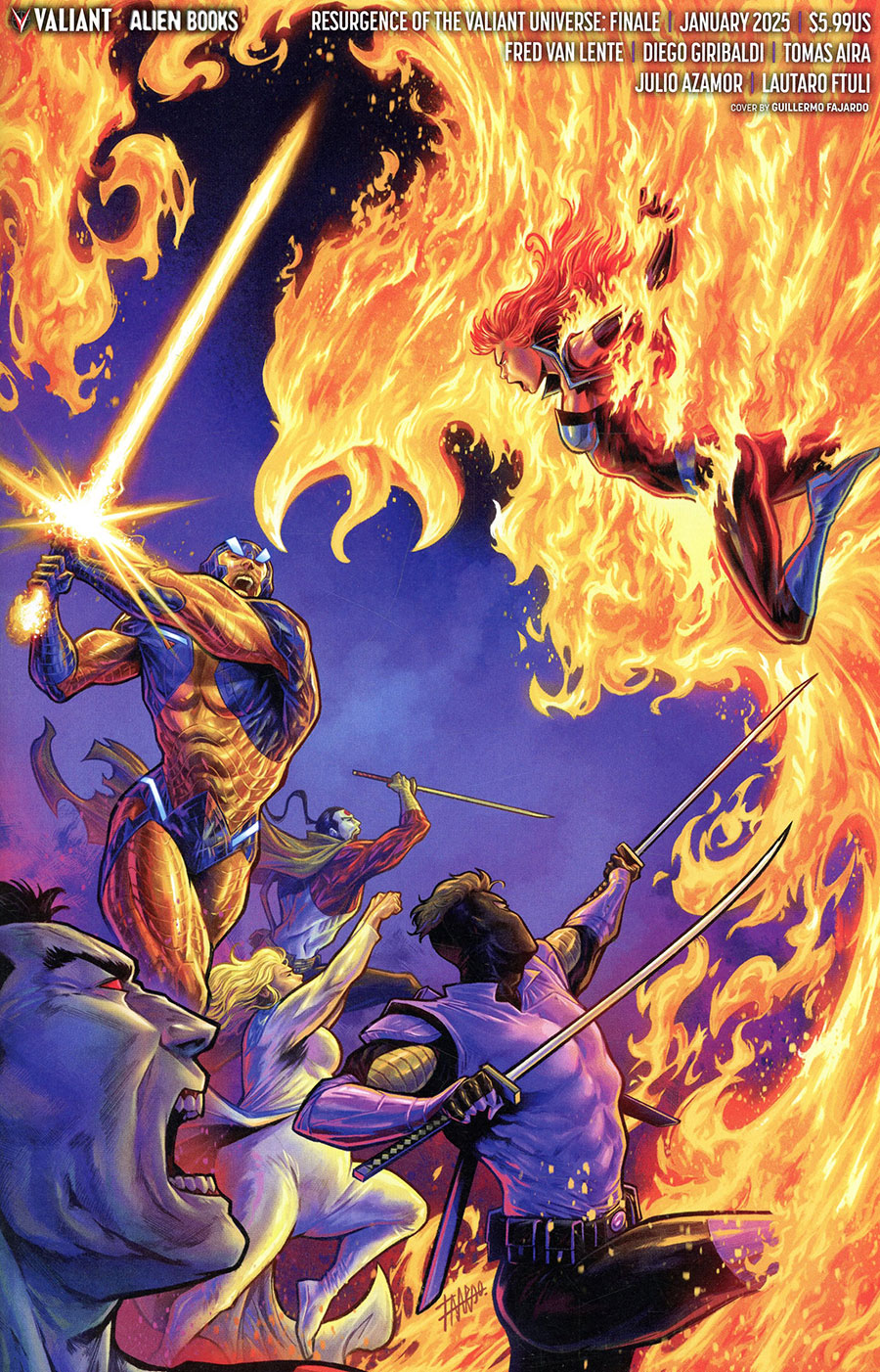 Resurgence Of The Valiant Universe Finale #1 (One Shot) Cover D Variant Guillermo Fajardo Virgin Cover