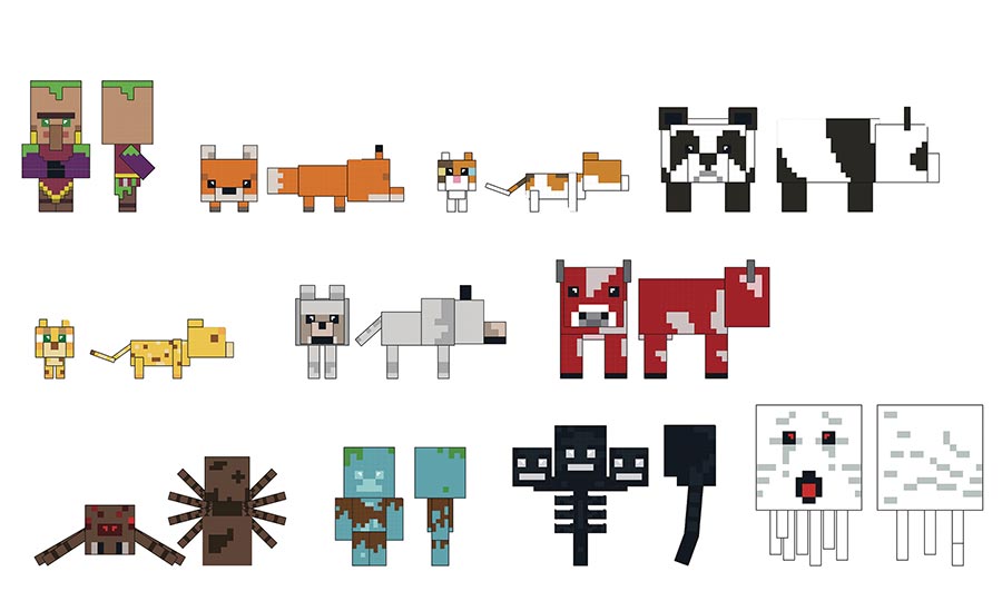 Minecraft Classic 3D Foam Bag Clip Series 2 Blind Mystery Box 24-Piece Display