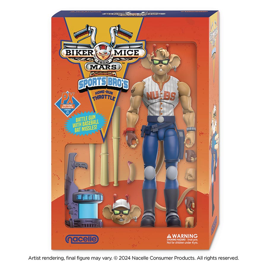 Biker Mice From Mars Sports Bros Previews Exclusive Action Figure - Throttle