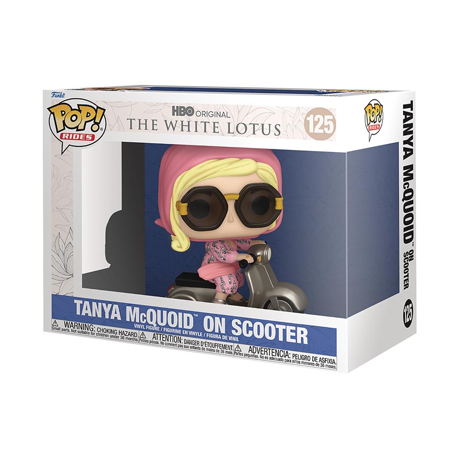 Funko POP Rides White Lotus Tanya McQuoid On Scooter Vinyl Figure