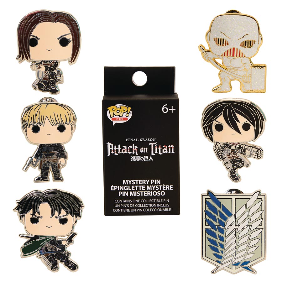 Funko POP Attack On Titan 6-Piece Blind Pin Set