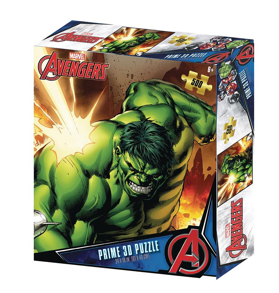 Avengers The Hulk 500-Piece 3D Jigsaw Puzzle