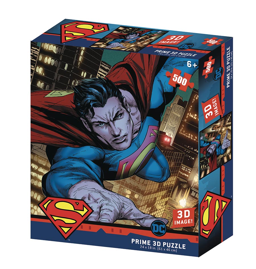 DC Comics Superman 500-Piece 3D Jigsaw Puzzle