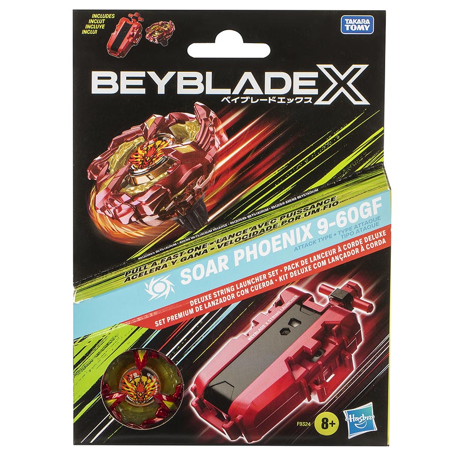Beyblade X Soar Phoenix Deluxe String Launcher & Top Set