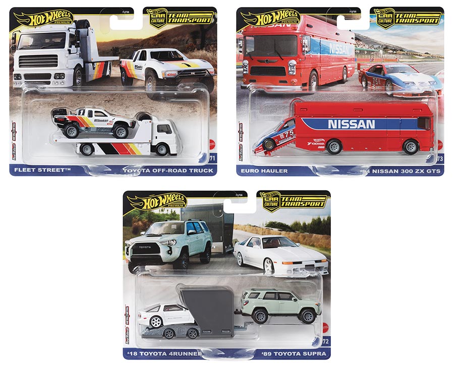 Hot Wheels Premium Team Transport 1/64 Scale Die-Cast Vehicle Wave D Assortment Case