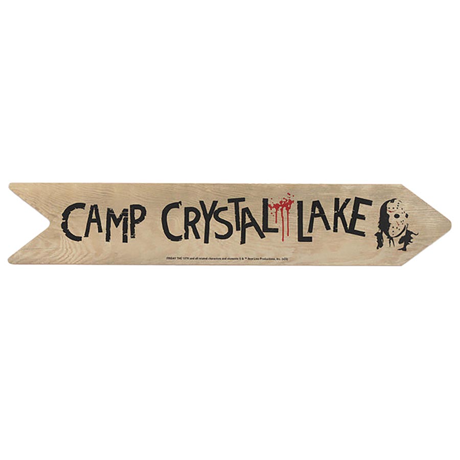 Friday The 13th Camp Crystal Lake 16.5-Inch Wood Sign