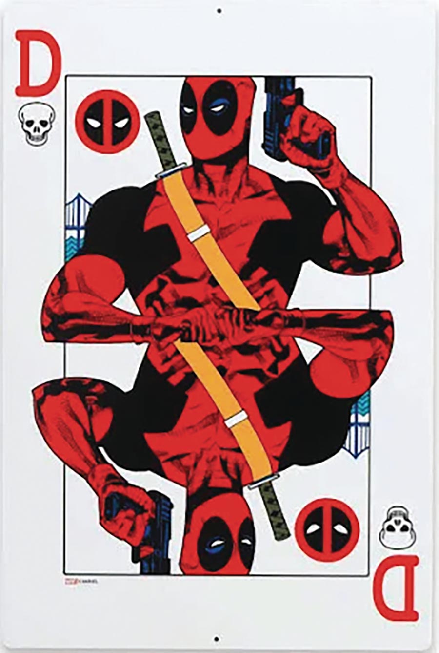 Marvel Deadpool Card 17x11 Aluminum Sign