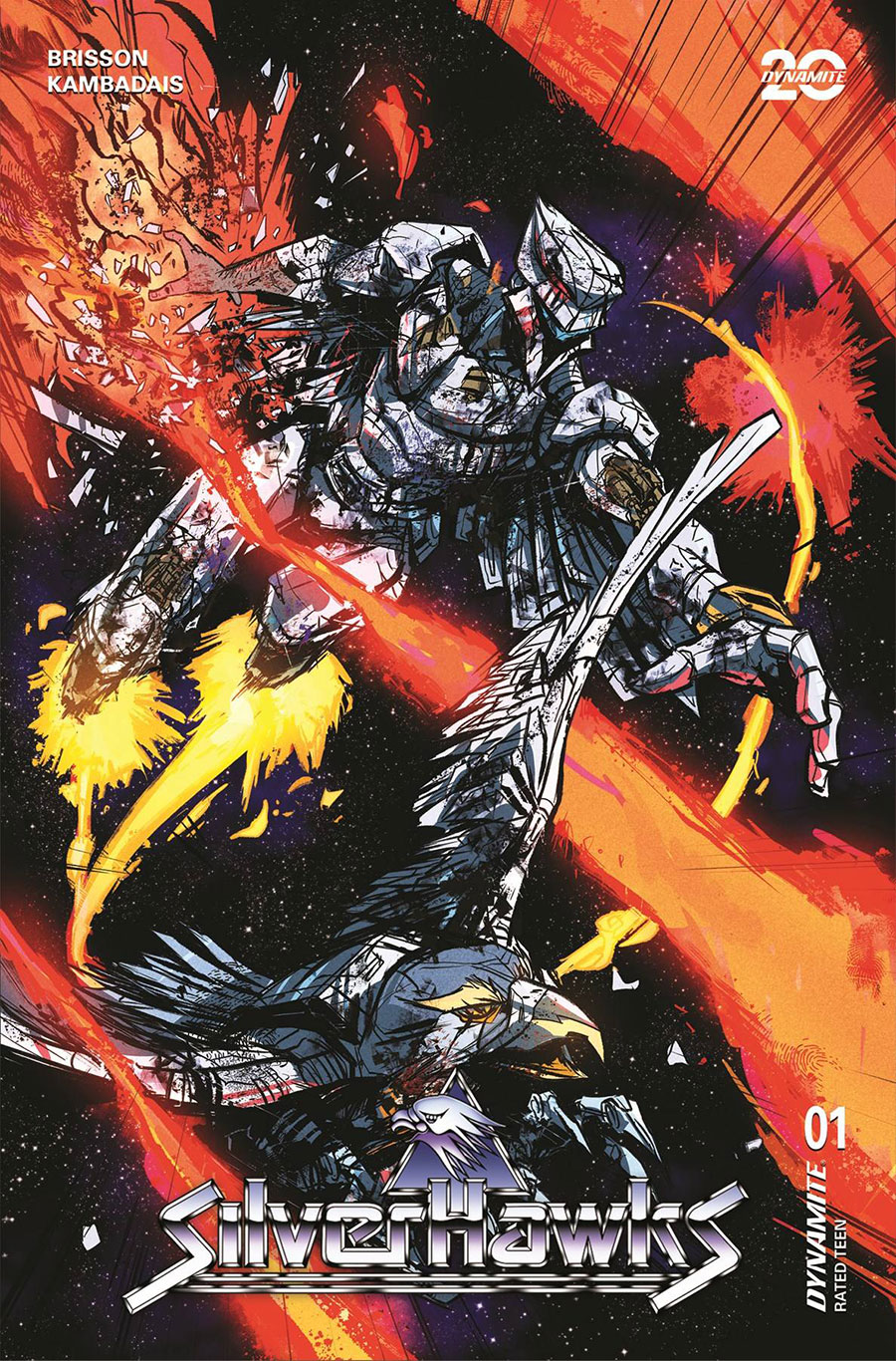 SilverHawks Vol 2 #1 Cover R Incentive David Cousens Battle Damage Variant Cover