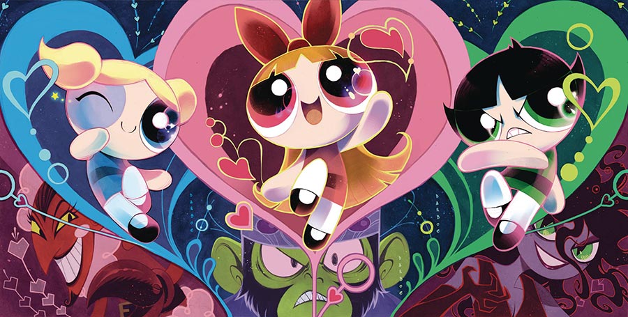 Powerpuff Girls Vol 4 #1-3 Dynamite Com Exclusive Karen S Darboe Connecting Metal Cover Set