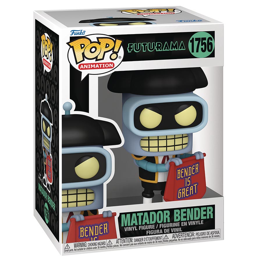 POP Television Futurama Bender Matador Vinyl Figure