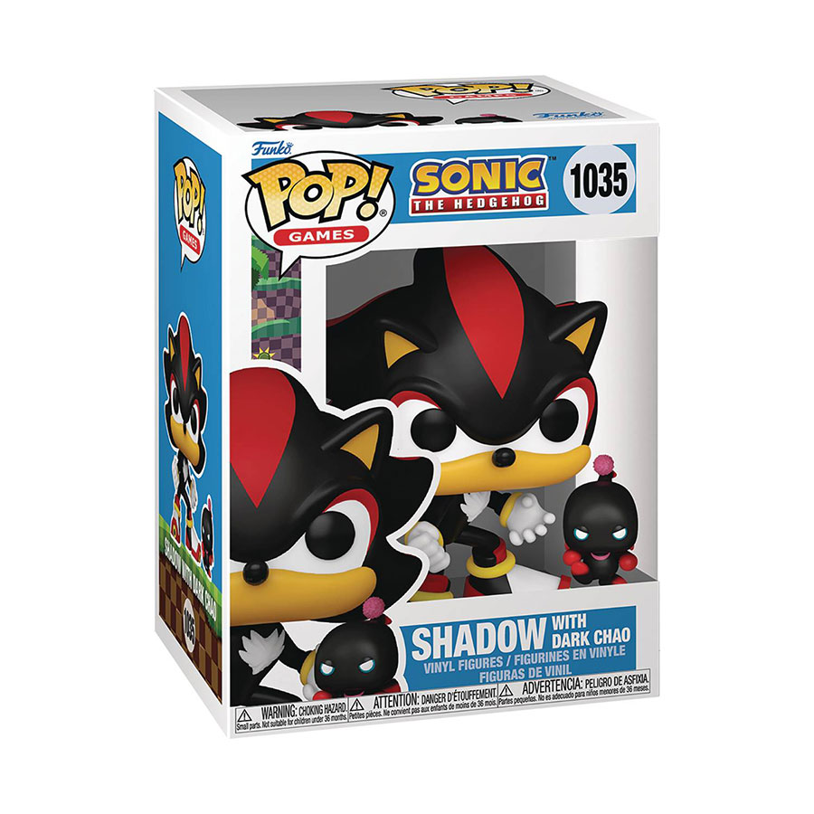 POP & Buddy Sonic The Hedgehog Shadow With Dark Chao Vinyl Figure