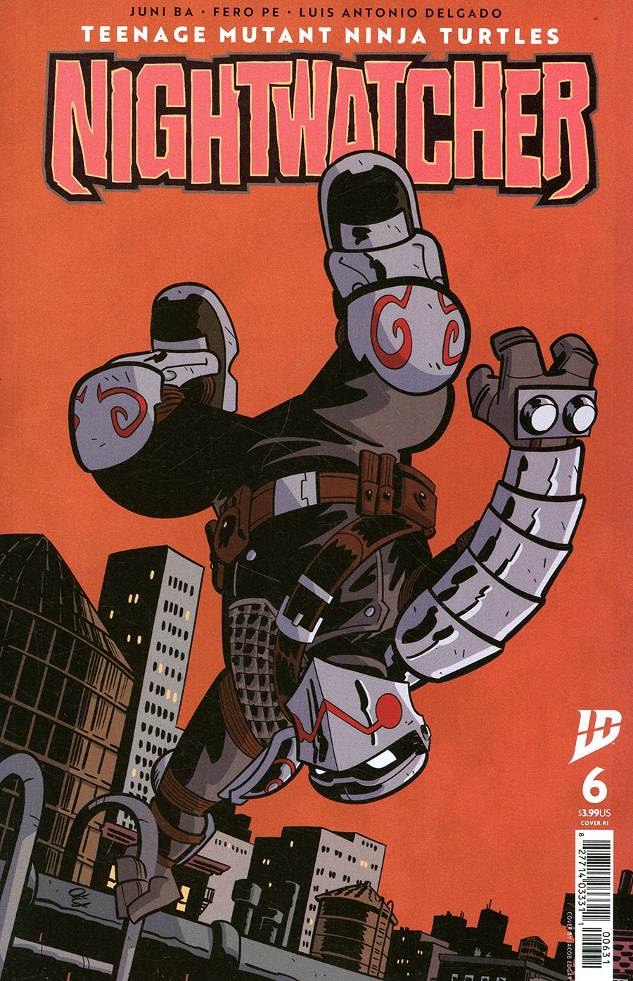 Teenage Mutant Ninja Turtles Nightwatcher #6 Cover C Incentive Jacob Edgar Variant Cover