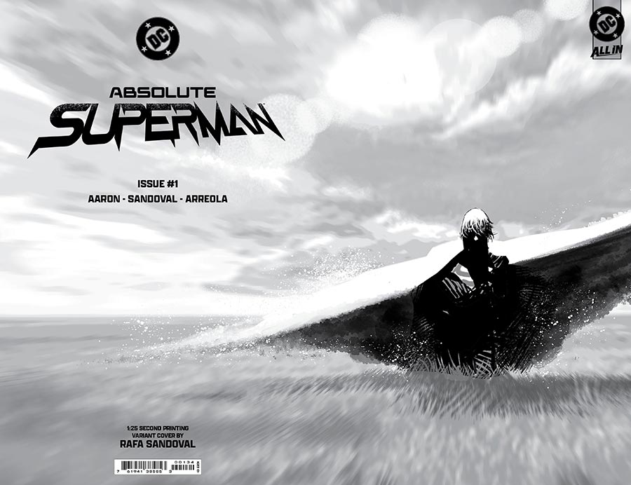 Absolute Superman #1 Cover N 2nd Ptg D Incentive Rafa Sandoval Concept Wraparound Card Stock Variant Cover (DC All In)
