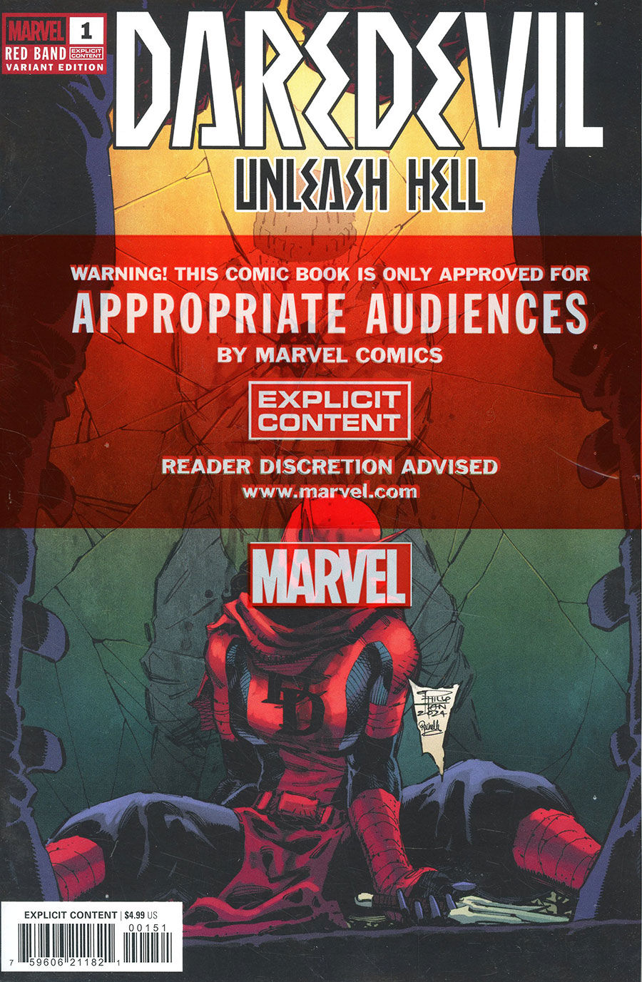 Daredevil Unleash Hell Red Band #1 Cover E Variant Philip Tan Cover With Polybag