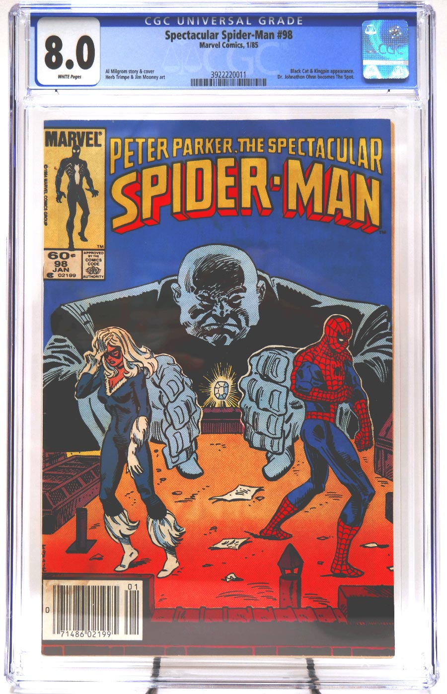 Spectacular Spider-Man #98 Cover B Newsstand Edition CGC 8.0