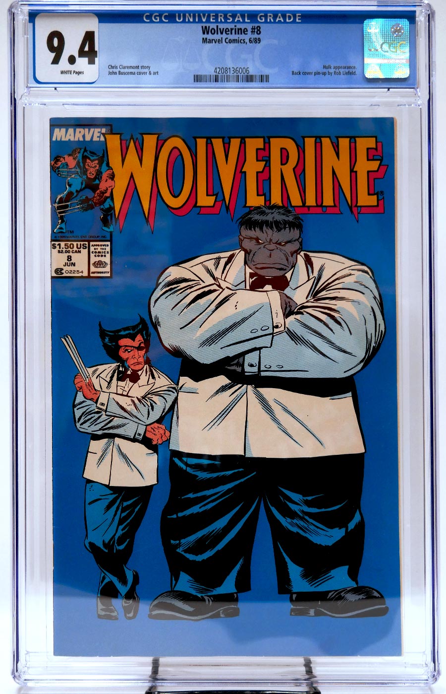 Wolverine Vol 2 #8 Cover E Regular Edition CGC 9.4