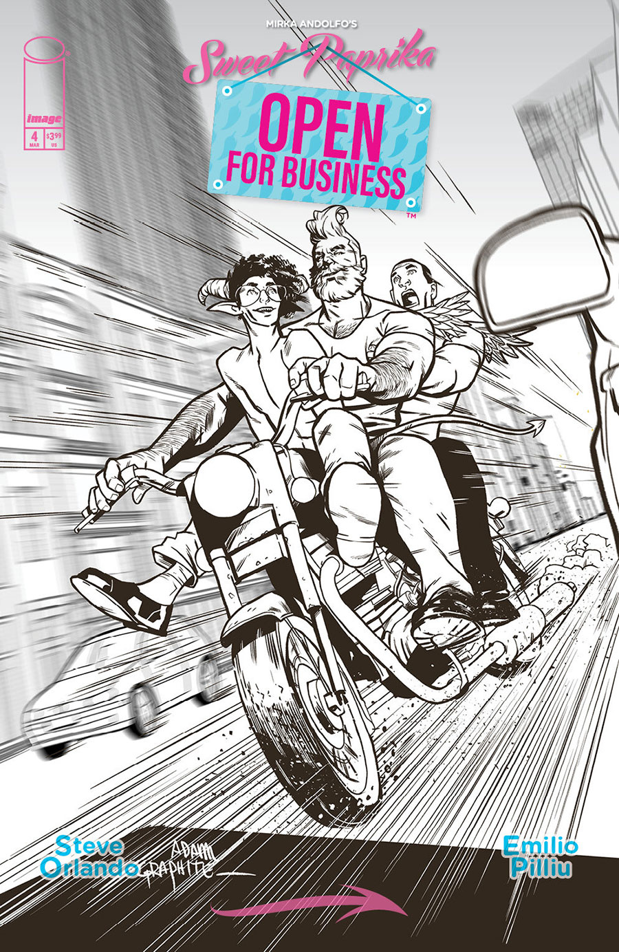 Mirka Andolfos Sweet Paprika Open For Business #4 Cover D Variant Adam Graphite Cover