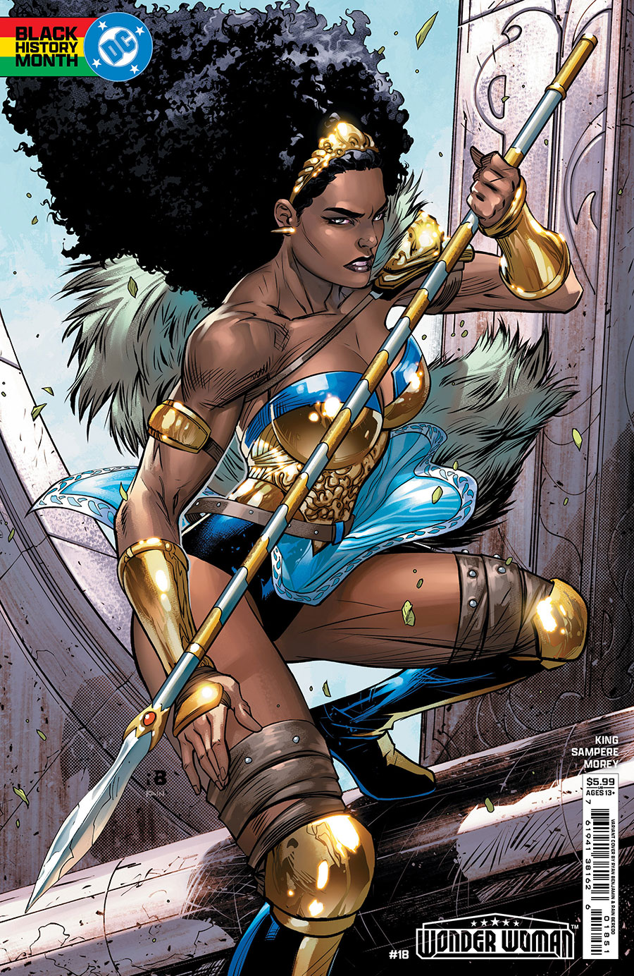 Wonder Woman Vol 6 #18 Cover D Variant Ryan Benjamin Black History Month Card Stock Cover (DC All In)