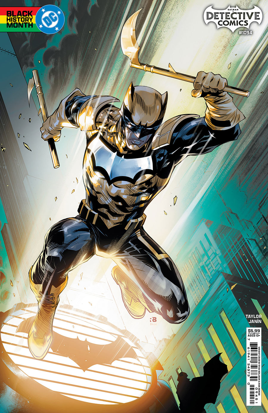 Detective Comics Vol 2 #1094 Cover D Variant Ryan Benjamin Black History Month Card Stock Cover (DC All In)