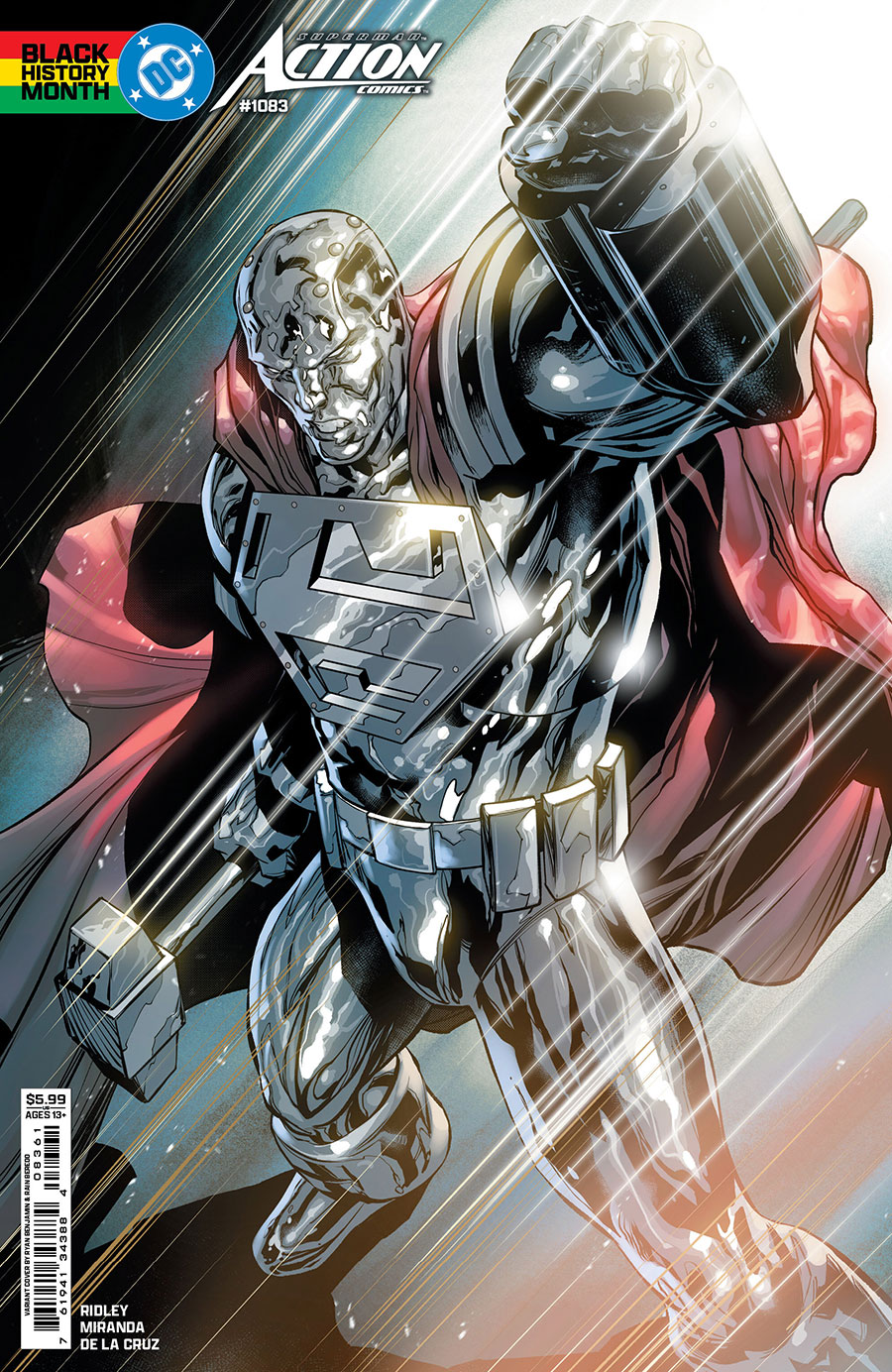 Action Comics Vol 2 #1083 Cover D Variant Ryan Benjamin Black History Month Card Stock Cover (DC All In)