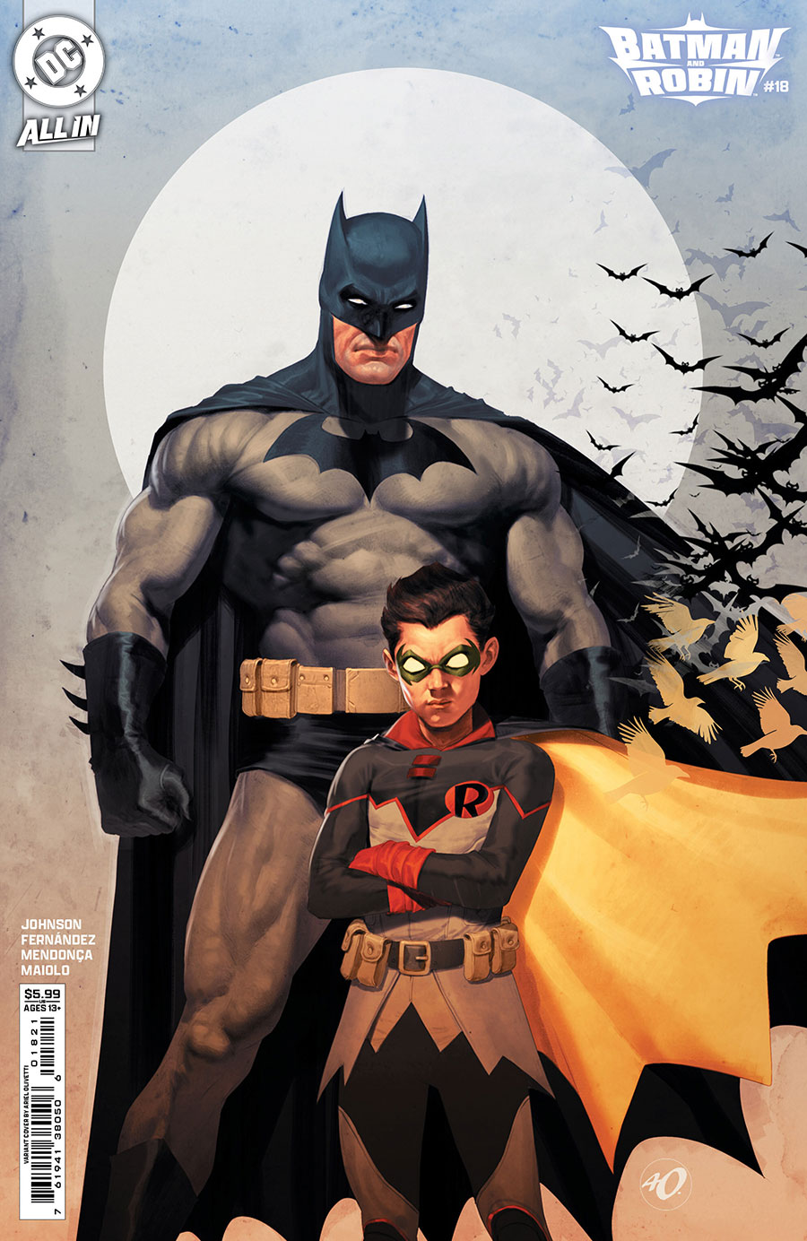 Batman And Robin Vol 3 #18 Cover B Variant Ariel Olivetti Card Stock Cover (DC All In)