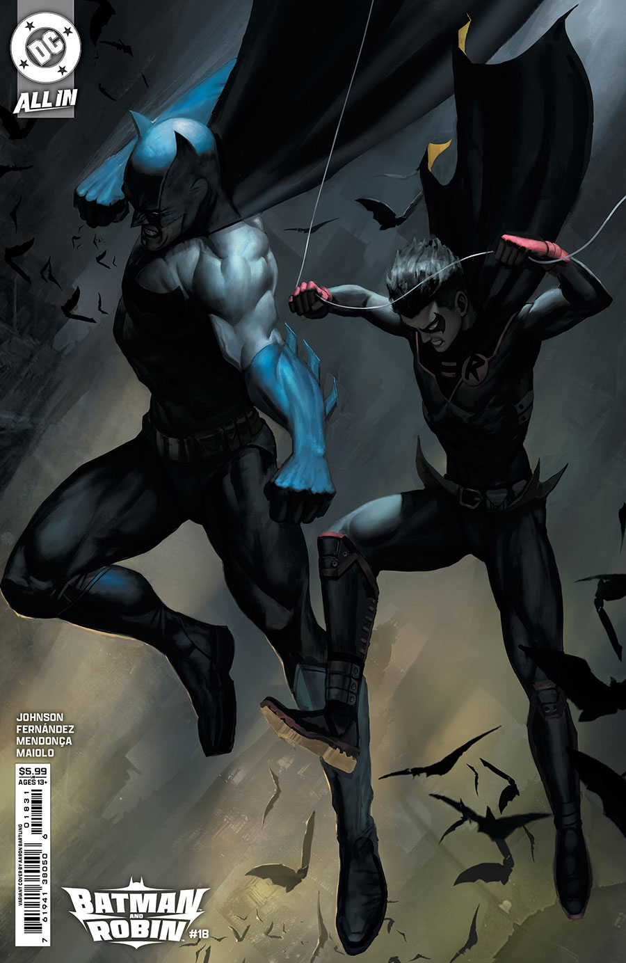Batman And Robin Vol 3 #18 Cover C Variant Aaron Bartling Card Stock Cover (DC All In)