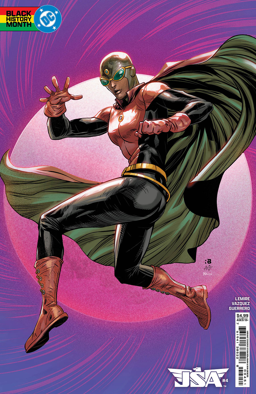 JSA Vol 2 #4 Cover D Variant Ryan Benjamin Black History Month Card Stock Cover (DC All In)