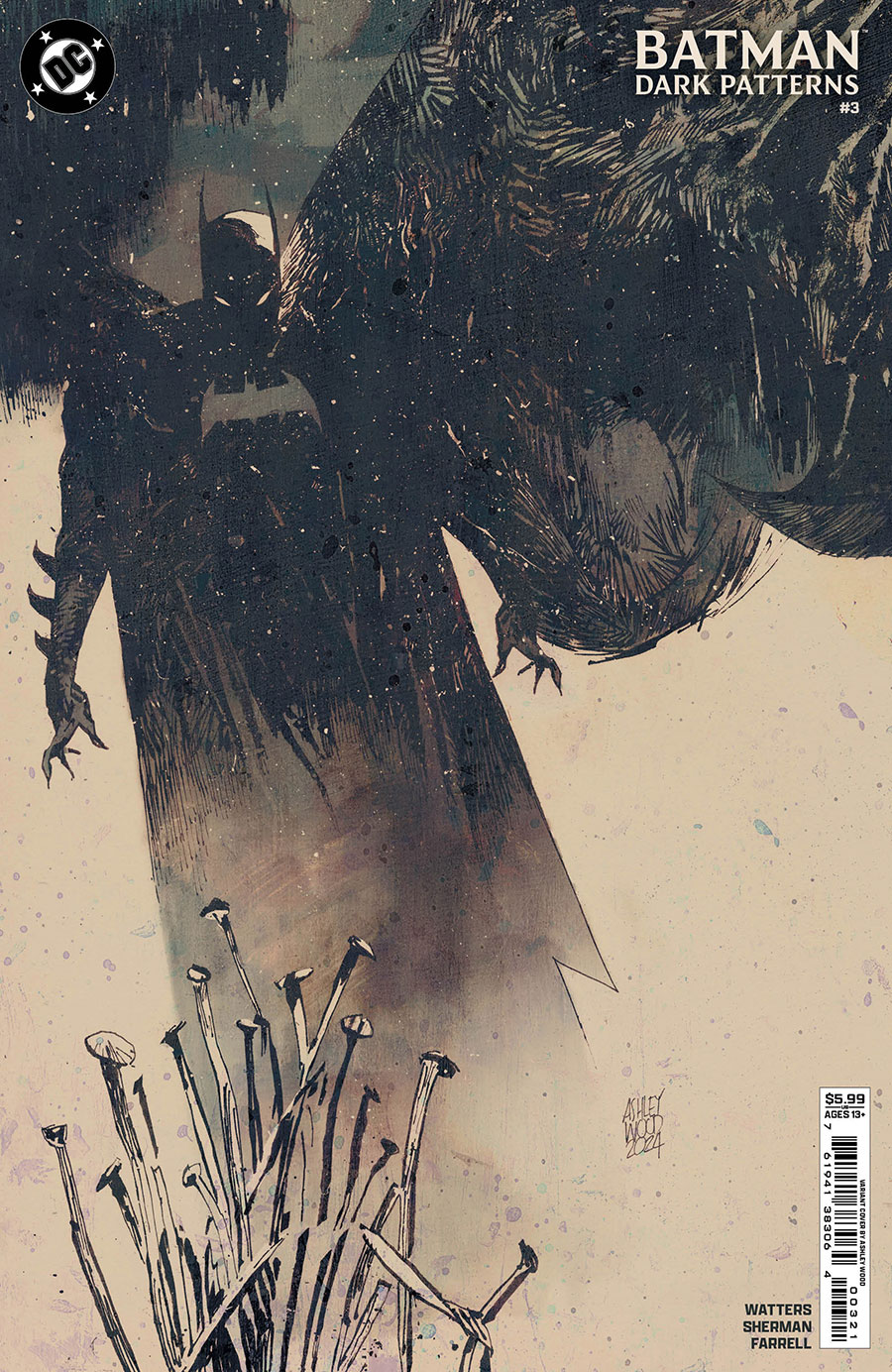 Batman Dark Patterns #3 Cover B Variant Ashley Wood Card Stock Cover