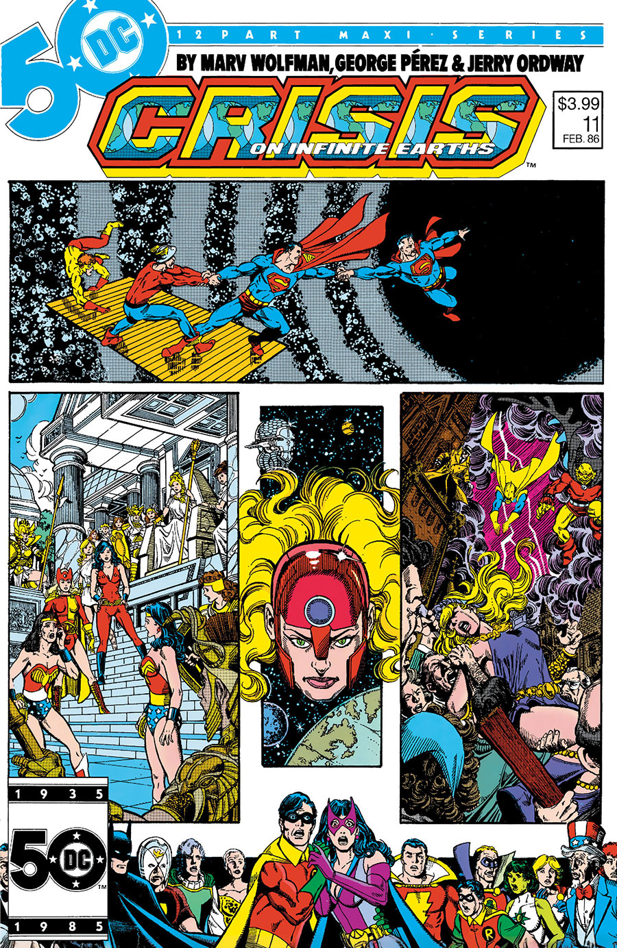 Crisis On Infinite Earths #11 Facsimile Edition Cover A Regular George Perez Cover