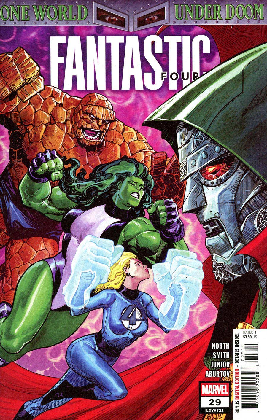Fantastic Four Vol 7 #29 Cover A Regular Joshua Cassara Cover (One World Under Doom Tie-In) (Limit 1 Per Customer)