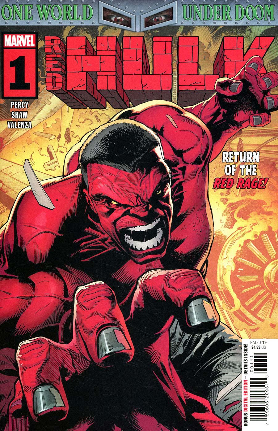 Red Hulk #1 Cover A Regular Geoff Shaw Cover (One World Under Doom Tie-In) (Limit 1 Per Customer)